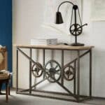 evocation console table with wheels