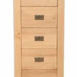 naturo oak 5 drawer tall chest