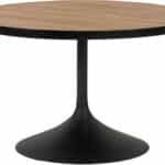 evocation laquered pine round dining table
