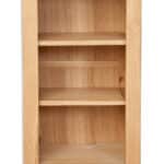 naturo oak small bookcase & dvd rack