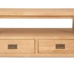naturo oak 2 drawer coffee table