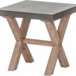 evocation grey concrete side table
