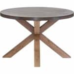 evocation grey concrete round dining table